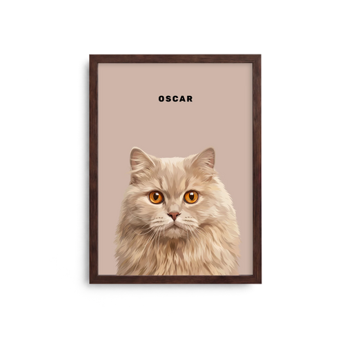 Custom Cat Portrait, Hand-Illustrated From Your Photo
