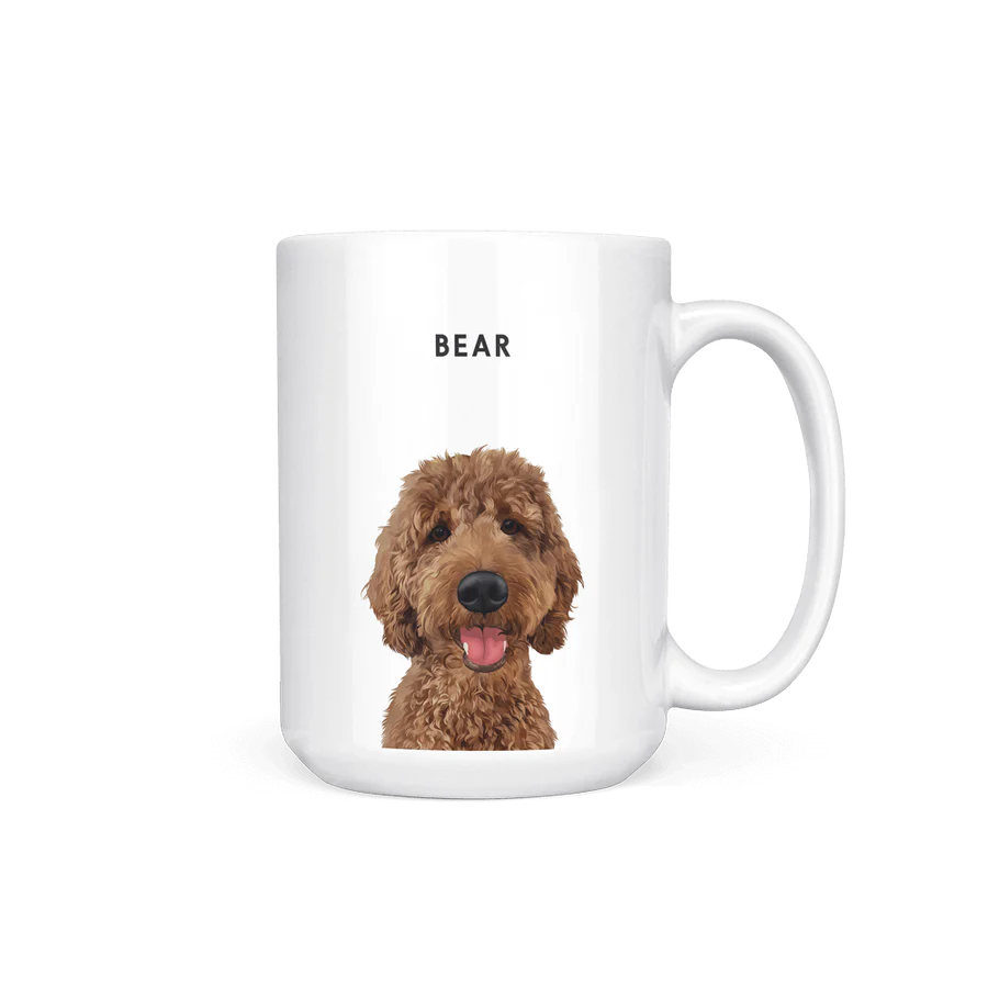 Custom Modern Pet Portrait Mug